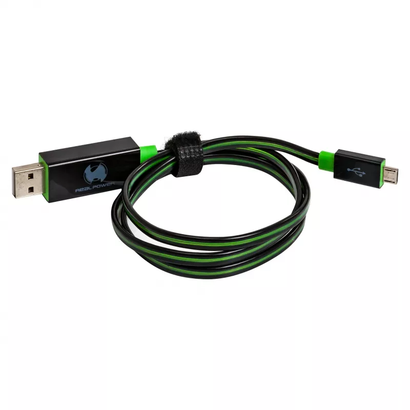 Καλώδιο USB RealPower A/Micro-USB B 0,75 m