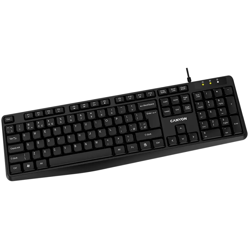 Ενσύρματο πληκτρολόγιο CANYON KB-1 UK-Layout μαύρο