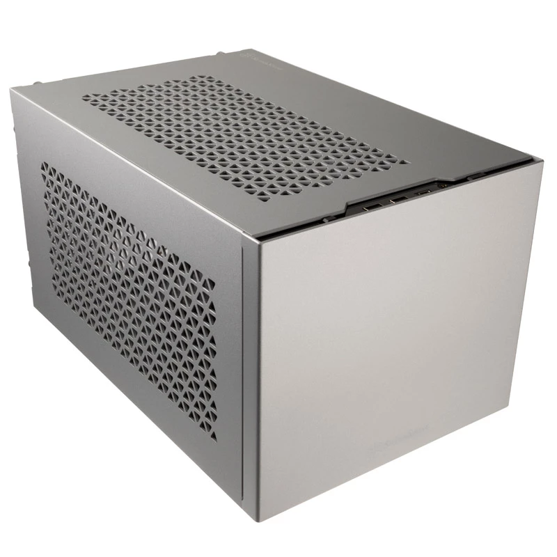 Κουτί Mini-ITX SILVERSTONE SST-SG15S, ασημί αλουμινένιο συμπαγές κουτί