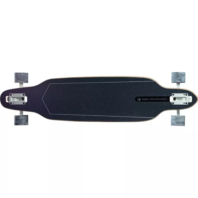 Longboard RAM Solitary Blanc de blanc — longboard RAM, φινίρισμα λευκό/γκρι