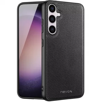nevox StyleShell NYLO 2469 θήκη για Samsung Galaxy S25+, πολυανθρακικό/TPU/νάιλον, μαύρη