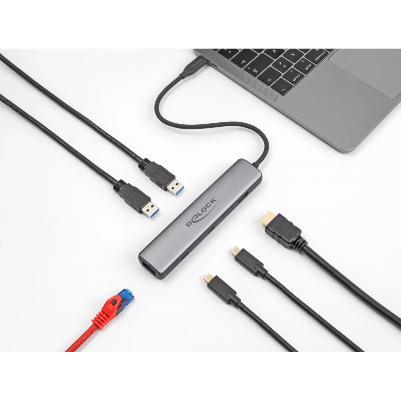 DeLOCK USB Type-C Docking Station 8K HDMI USB 10 Gbps 2,5 Gigabit LAN PD 100W