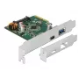 DeLOCK 90299 Κάρτα PCIe x4, 1x USB Type-C + 1x USB Type-A, USB 3.2 Gen 2 (10 Gbps)