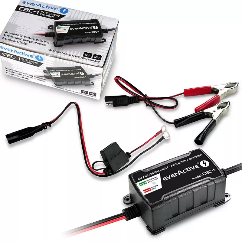 Φορτιστής μπαταρίας αυτοκινήτου everActive CBC1 6V/12V