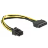Delock 82924 καλώδιο τροφοδοσίας SATA 15 ακίδων σε 6 ακίδων PCI Express