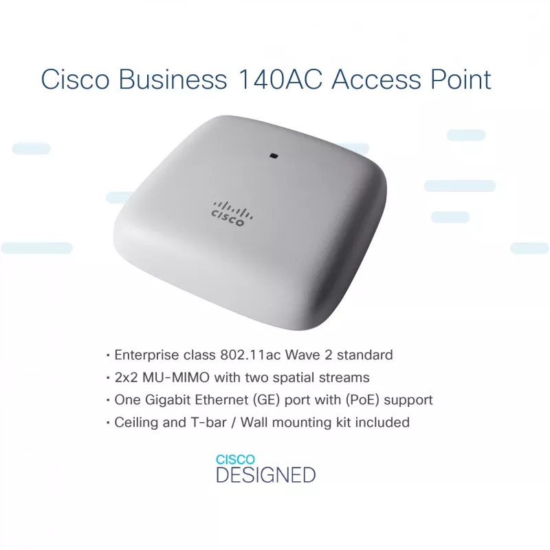 Business 140AC - Access Point - Wi-Fi 5 - 2,4 GHz, 5 GHz (συσκευασία 3 τεμ.)