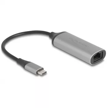 DeLOCK 81570 προσαρμογέας καλωδίου USB Type-C RJ-45 0,15 m ανθρακί