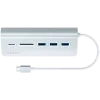 Satechi Type-C Αλουμινένιο Hub USB & Αναγνώστης καρτών, ασημί, ST-TCHCRS