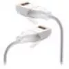 Καλώδιο δικτύου patch UBIQUITI UACC-CABLE-PATCH-EL-C6A-1M-W — Cat6a, 1 m, RJ-45, διαφανές λευκό