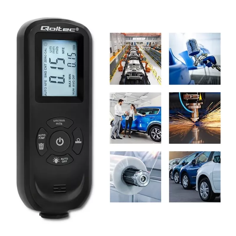 Μετρητής πάχους επιστρώσεων QOLTEC 50646 LCD 0–2000 µm