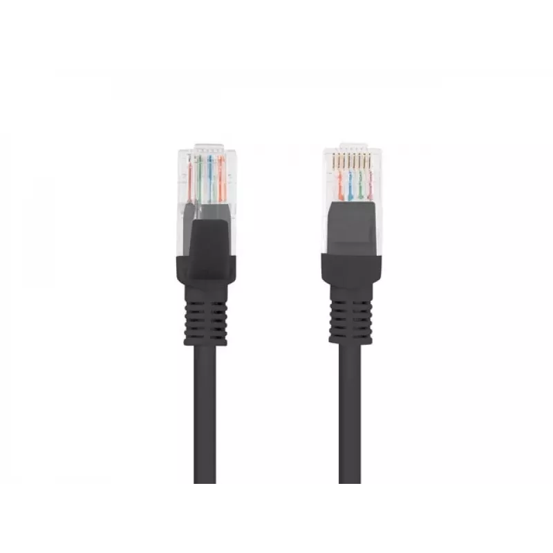 Καλώδιο δικτύου LANBERG PCU6-10CC-0100-BK RJ-45 Cat6 1 m Μαύρο U/UTP