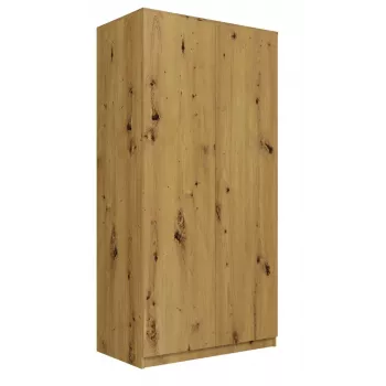Ντουλάπα Top E Shop SD-90 ART KPL — Πλαίσιο χρώματος δρυς, 7 ράφια, 2 πόρτες