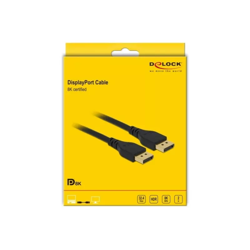 Καλώδιο DisplayPort DeLOCK 85910 8K 60 Hz 2 m