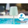Beper P201UTP127 επαναφορτιζόμενο επιτραπέζιο φωτιστικό LED, αφής, ρυθμιζόμενης έντασης, IPX4, πράσινο