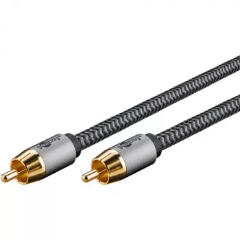 Goobay 65296. Σύνδεση 1: RCA, Φύλο βύσματος 1: Αρσενικό, Σύνδεση 2: RCA, Φύλο βύσματος 2: Αρσενικό, Υλικό καλωδίου: Χαλκός,