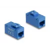 Delock 90642 μονάδα Keystone RJ45 θηλυκό σε RJ45 θηλυκό, Cat.6A UTP, μπλε