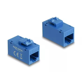 Μονάδα Keystone DELOCK 90642 — επίπεδο ένθετο RJ-45, μπλε, 16,2×30×20,5 mm