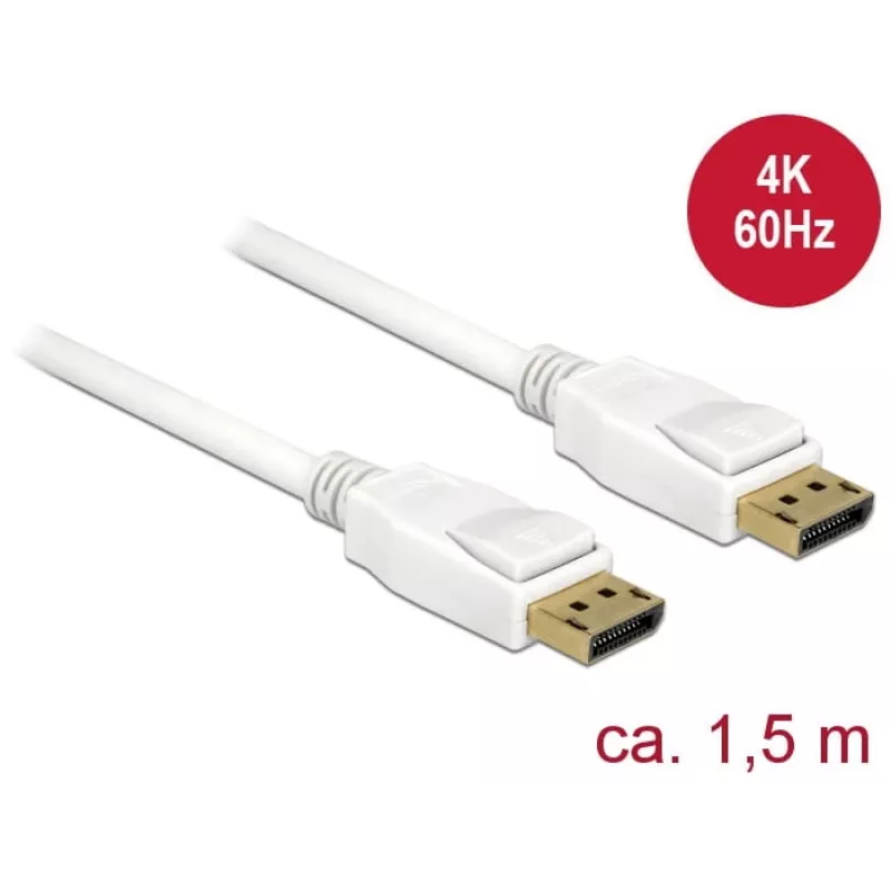 Καλώδιο DisplayPort DeLOCK 85509 1,5 m λευκό