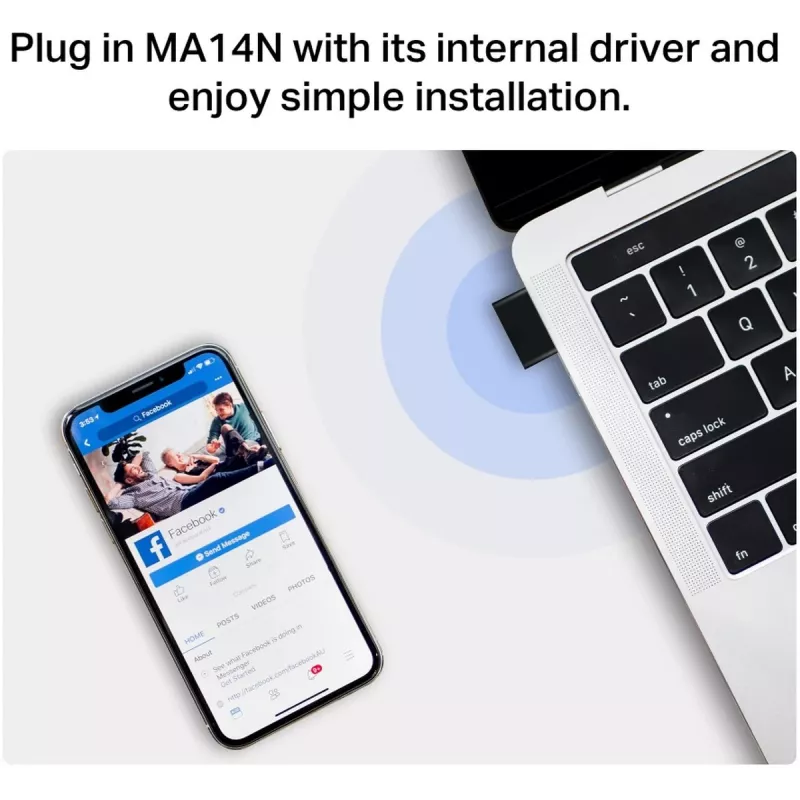 Mercusys MA14N AX3000 Nano προσαρμογέας Wi-Fi USB, έως 287 Mbps
