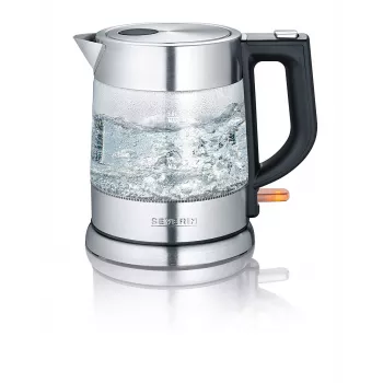 Severin WK 3468 βραστήρας 1 L 2200 W μαύρο, ανοξείδωτο ατσάλι, διαφανές