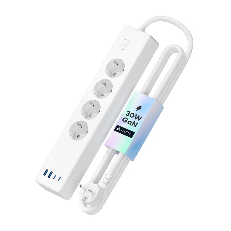 Πολύπριζο Meross MSP844 — 4 υποδοχές AC, 2 USB‑A, 2 USB‑C