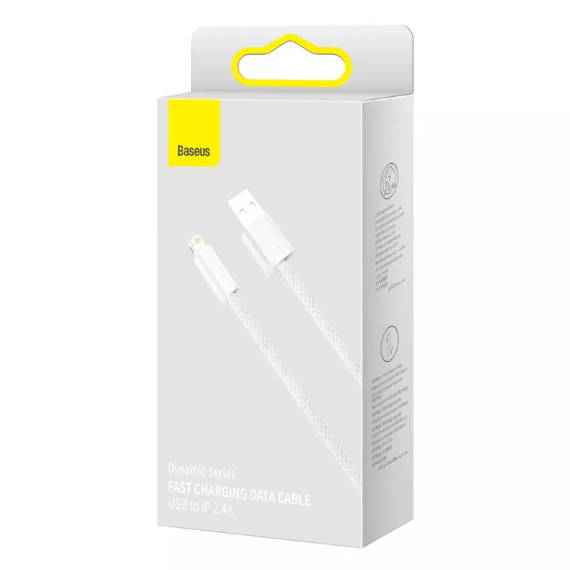 Καλώδιο Baseus Dynamic USB σε Lightning, 2,4A, 2m (λευκό)
