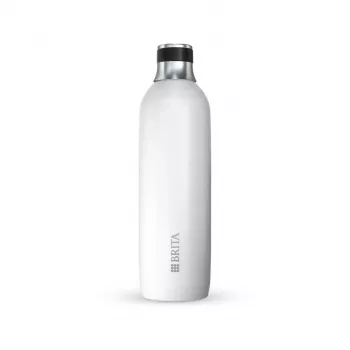 Brita sodaTRIO 1046735 φιάλη ανθρακούχου, ανοξείδωτο ατσάλι, 1 l, λευκή