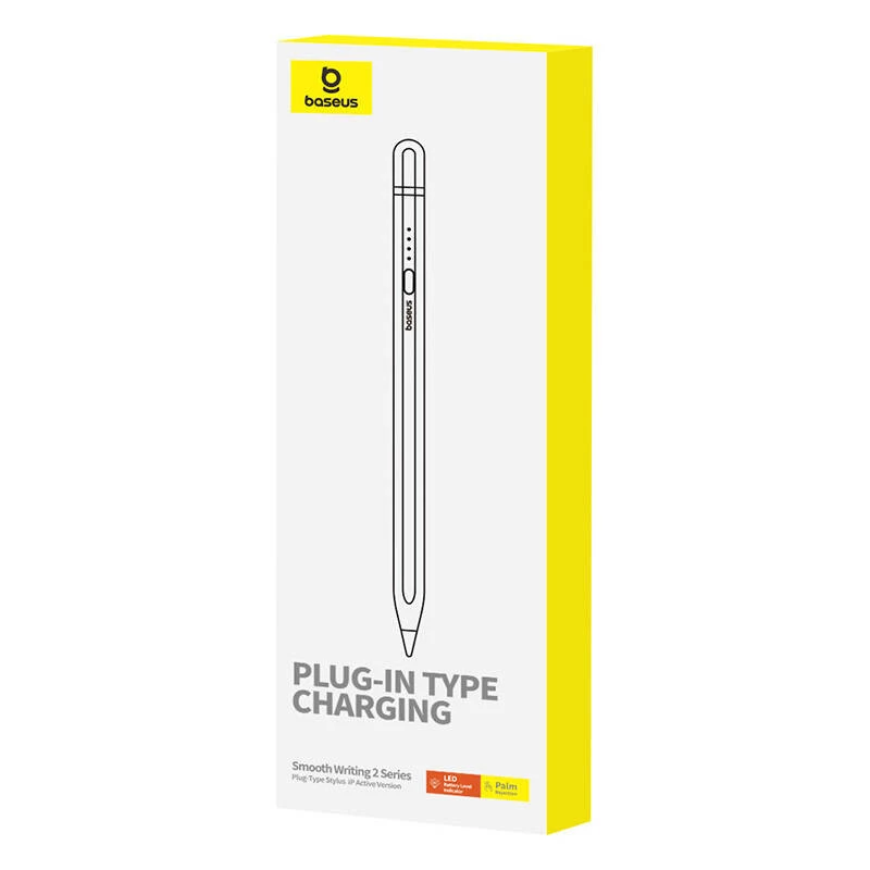 Stylus Baseus Smooth Writing Series φόρτιση Plug-in Lightning, λευκό