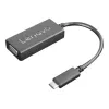 Lenovo 4X90M42956 προσαρμογέας καλωδίου βίντεο VGA (D-Sub) USB Type-C μαύρο