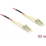 Καλώδιο δικτύου DELOCK Καλώδιο οπτικών ινών LC Duplex σε LC Duplex Multimode OM4 50m Κίτρινο