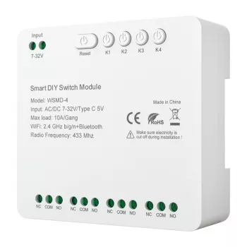 Έξυπνο module διακόπτη Avatto DIY WSMD-4 32V — module ελέγχου 4 καναλιών 32V για έργα DIY