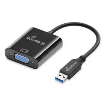 MediaRange MRCS230 Καλώδιο βίντεο-προσαρμογέας 0,2 m USB Type-A VGA D-Sub μαύρο