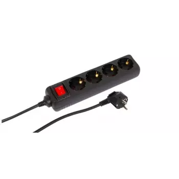 Microconnect MC-GRU00415BS Καλώδιο επέκτασης 1,5 m 4 πρίζες εσωτερικού χώρου μαύρο