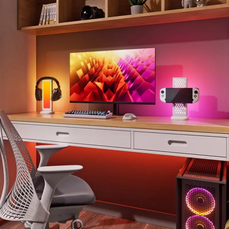 Nanoleaf Pegboard Desk Dock, Λευκό | 15 W | RGB