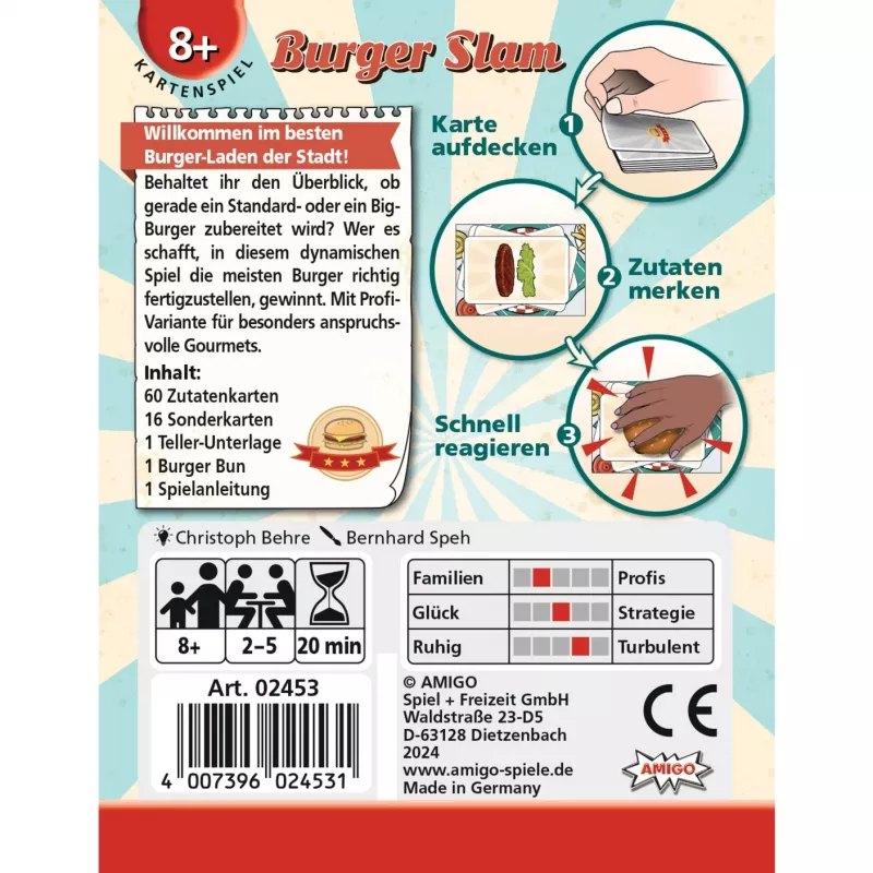 Burger Slam, παιχνίδι με κάρτες