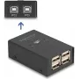 Διακόπτης USB 2.0 DELOCK 2 υπολογιστές σε 4 συσκευές Μαύρο 0,48 Gbit/s