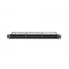 Patch panel LANBERG PPU5-1048-B 1U, 48 θύρες Cat5e, μαύρο, 445×102×44,5 mm