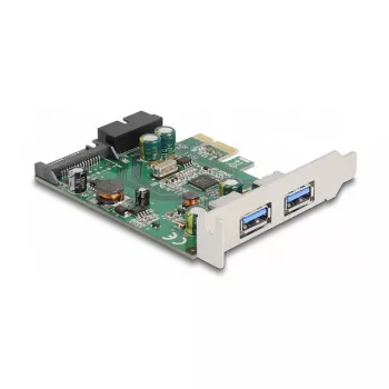 DeLOCK Κάρτα PCI Express x1 σε 2 x USB 3.2 Gen 1 Type-A + 1 x εσωτερικό 19-Pin Header