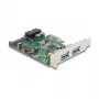 DeLOCK Κάρτα PCI Express x1 σε 2 x USB 3.2 Gen 1 Type-A + 1 x εσωτερικό 19-Pin Header