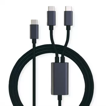 ROLINE - καλώδιο USB - 24-pol USB-C (M) σε 24-pol USB-C (M) - USB 2.0 - 1,85 m - τροφοδοσία USB (100 W) - μαύρο (11.02.8308)