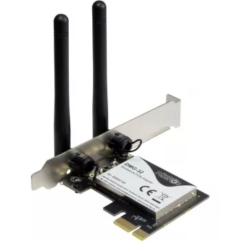 Inter-Tech DMG-32 - Ενσωματωμένο - Ασύρματο - PCI Express - Wi-Fi - 650 Mbit/s - Μαύρο - Ασημί (88888148)
