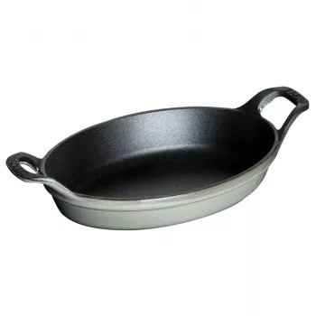 Οβάλ μίνι φόρμα ψησίματος και γκρατέν Staub 250 ml Γραφίτης