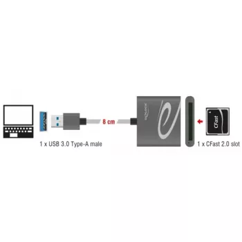 Αναγνώστης καρτών DeLOCK 91525 USB 3.2 Gen 1 Γκρι