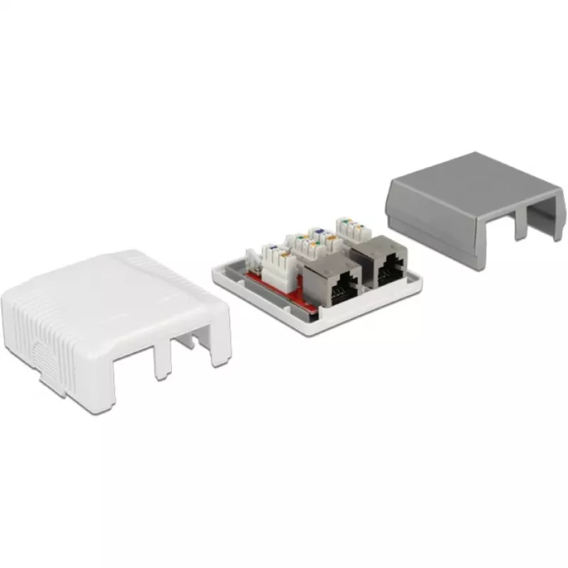 Πρίζα επιτοίχια 2 x RJ-45 DeLOCK 86197