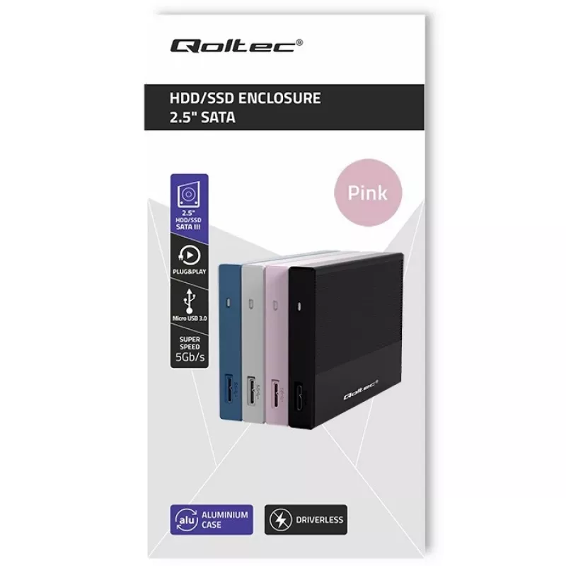 Θήκη για SSD HDD 2,5 ιντσών, SATA, USB 3.0, 2 TB