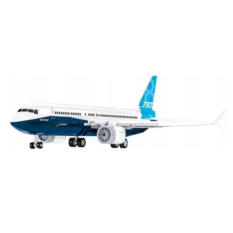 Σετ κατασκευής Cobi Boeing 737-8 — 340 τεμάχια, συνιστώμενη ηλικία 7+, μπλε και λευκό