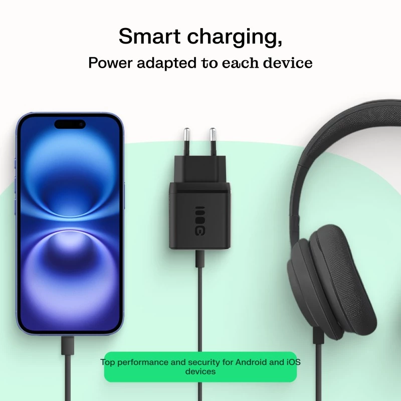 Τροφοδοτικό Green Cell PowerSource Solo30 30W μαύρο — φορτιστής USB-C μονής θύρας