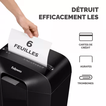 Powershred | LX25 | Μαύρο | 11,5 L | Καταστροφή πιστωτικών καρτών | dB | Επεξεργασία χαρτιού Standard/Έξοδος 6 φύλλα ανά πέρασμα | Καταστροφέας εγγράφων τεμαχισμού | Εγγύηση 24 μήνες