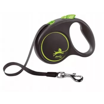 FLEXI Black Design S - Λουρί με μηχανισμό - 5 m