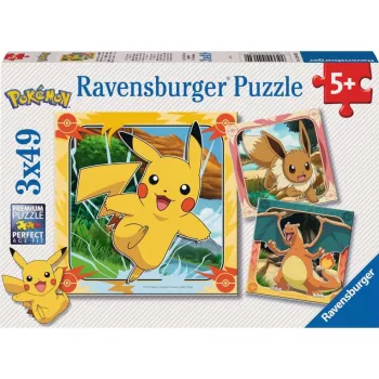 Παζλ Ravensburger Pikachu, Glurak και Evoli — 147 τεμάχια, από 5 ετών, 210 × ? mm